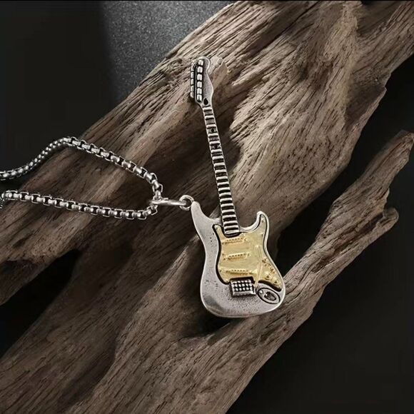 Large Guitar Rocker Necklace #737 - Picture 7 of 12